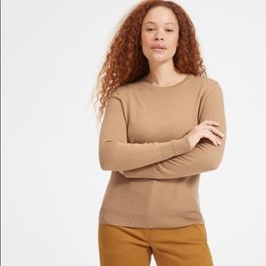 Everlane 100% cashmere crew in Camel